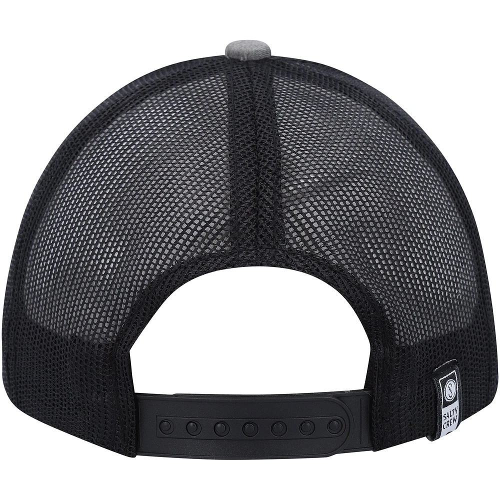 Youth Salty Crew  Camo/Black Pinnacle Retro Trucker Snapback Hat