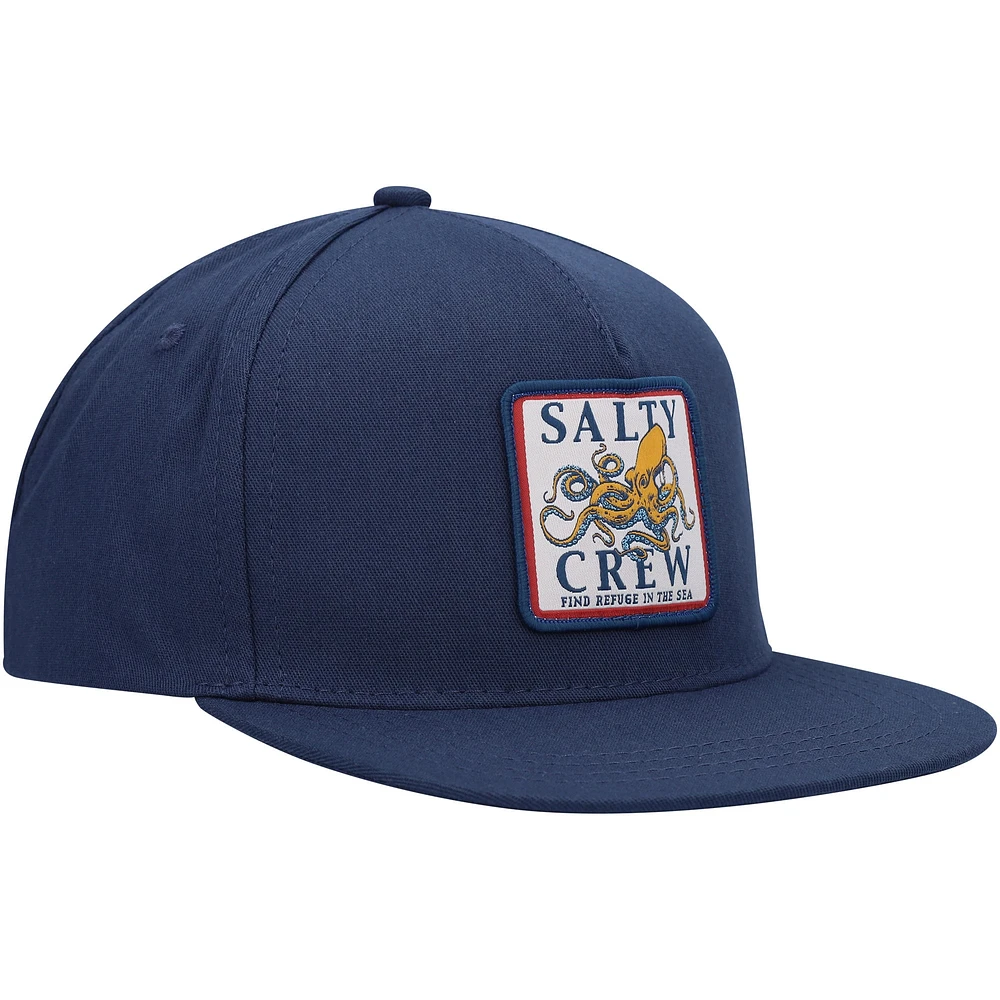 Youth Salty Crew Navy Ink Slinger Snapback Hat