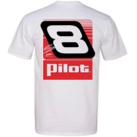 Men's JR Motorsports Official Team Apparel  White Sammy Smith #8 Pilot Car T-Shirt
