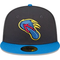 Men's New Era Black San Antonio Missions Copa De La Diversion 59FIFTY Fitted Hat