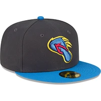 Men's New Era Black San Antonio Missions Copa De La Diversion 59FIFTY Fitted Hat