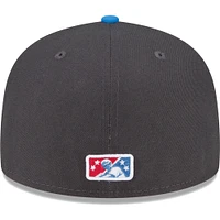 Men's New Era Black San Antonio Missions Copa De La Diversion 59FIFTY Fitted Hat