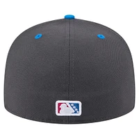 Men's New Era Gray/Blue San Antonio MissionsCopa de la Diversión 59FIFTY Fitted Hat