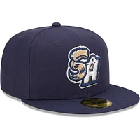 Casquette ajustée 59FIFTY pour homme San Antonio Missions Authentic Collection Team Home New Era bleu marine