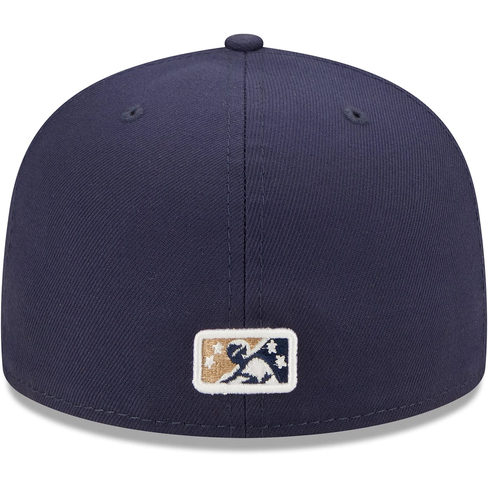 Casquette ajustée 59FIFTY pour homme San Antonio Missions Authentic Collection Team Home New Era bleu marine