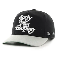 Men's '47 x Brand Seen Sorry I Was Hooping Black/Silver San Antonio Spurs Two-Tone Hitch Adjustable Hat