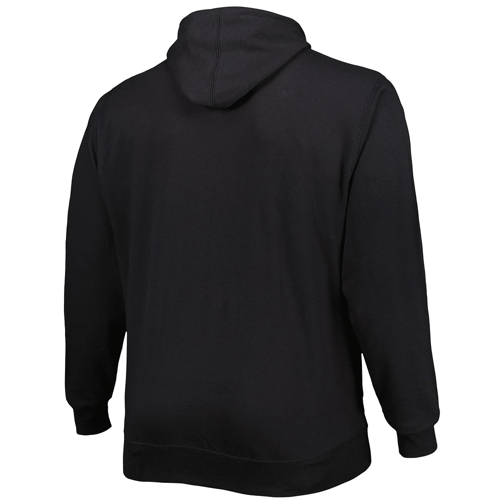Men's Black San Antonio Spurs Big & Tall Heart Soul Pullover Hoodie