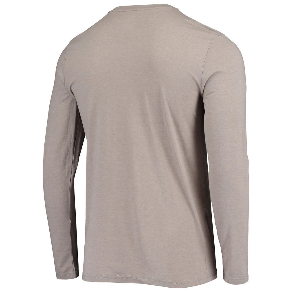 Ensemble de pyjama à manches longues et pantalon San Antonio Spurs Concepts Sport gris/noir pour homme