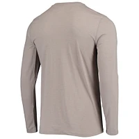 Ensemble de pyjama à manches longues et pantalon San Antonio Spurs Concepts Sport gris/noir pour homme