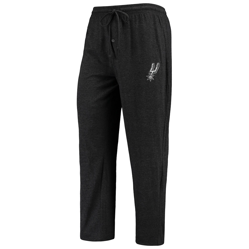 Ensemble de pyjama à manches longues et pantalon San Antonio Spurs Concepts Sport gris/noir pour homme