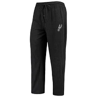 Ensemble de pyjama à manches longues et pantalon San Antonio Spurs Concepts Sport gris/noir pour homme