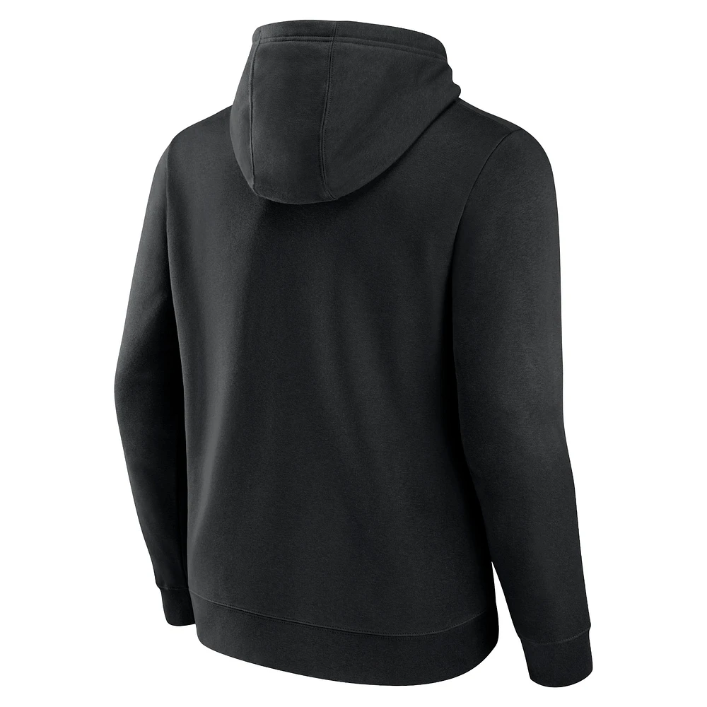 Men's Fanatics  Black San Antonio Spurs Primary Logo Pullover Hoodie