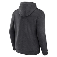 Men's Fanatics  Heather Charcoal San Antonio Spurs Primary Logo Pullover Hoodie