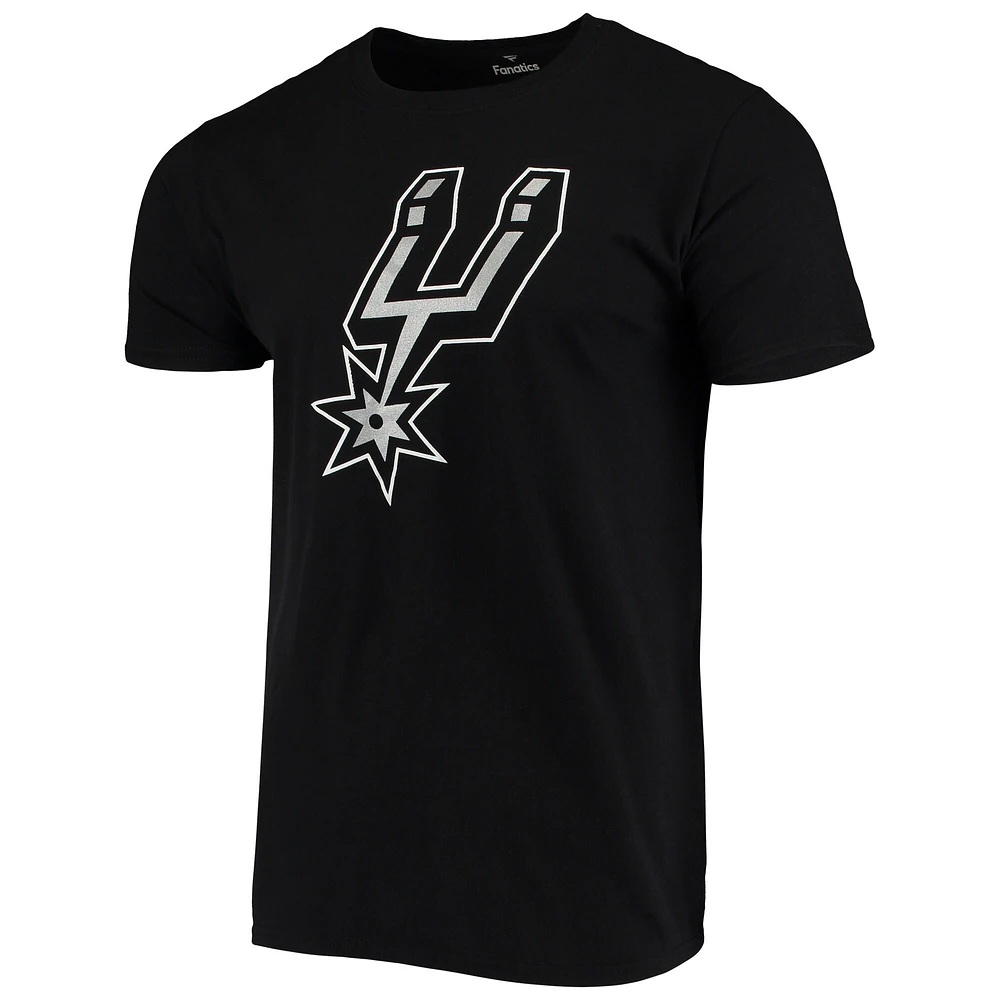 T-shirt noir avec logo et nom du meneur de jeu Fanatics Luka Samanic pour hommes, San Antonio Spurs