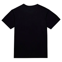Men's Mitchell & Ness Black San Antonio Spurs Hardwood Classics Felt Applique Slub T-Shirt