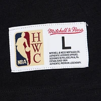 Men's Mitchell & Ness Black San Antonio Spurs Hardwood Classics Felt Applique Slub T-Shirt