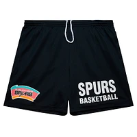 Men's Mitchell & Ness Black San Antonio Spurs Hardwood Classics Gameday Mesh Shorts