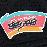 Men's Mitchell & Ness Black San Antonio Spurs Hardwood Classics Gameday Mesh Shorts