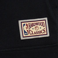Men's Mitchell & Ness Black San Antonio Spurs Hardwood Classics Lightweight Thermal Pullover Hoodie