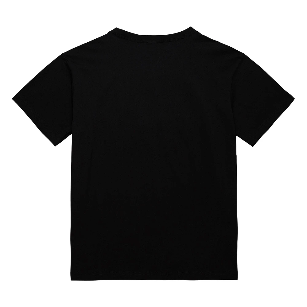 Men's Mitchell & Ness Black San Antonio Spurs Hardwood Classics Neon Nights Premium T-Shirt