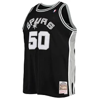 Maillot Swingman Mitchell & Ness David Robinson noir San Antonio Spurs 1998/99 Big Tall Hardwood Classics pour hommes