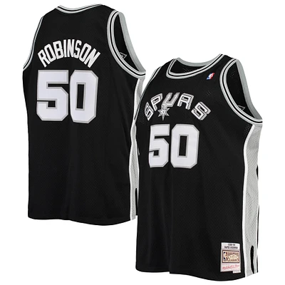 Maillot Swingman Mitchell & Ness David Robinson noir San Antonio Spurs 1998/99 Big Tall Hardwood Classics pour hommes