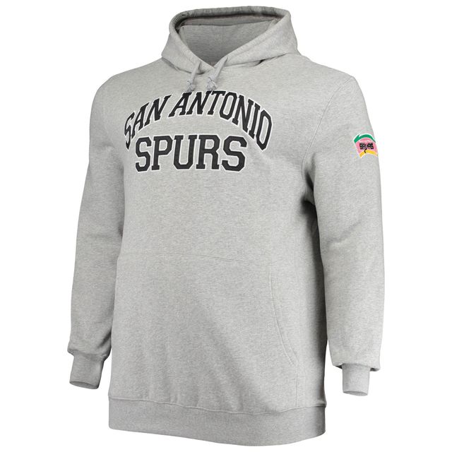Sweat à capuche avec nom et numéro pour hommes, Mitchell & Ness, Tim Duncan, gris chiné, San Antonio Spurs, grand