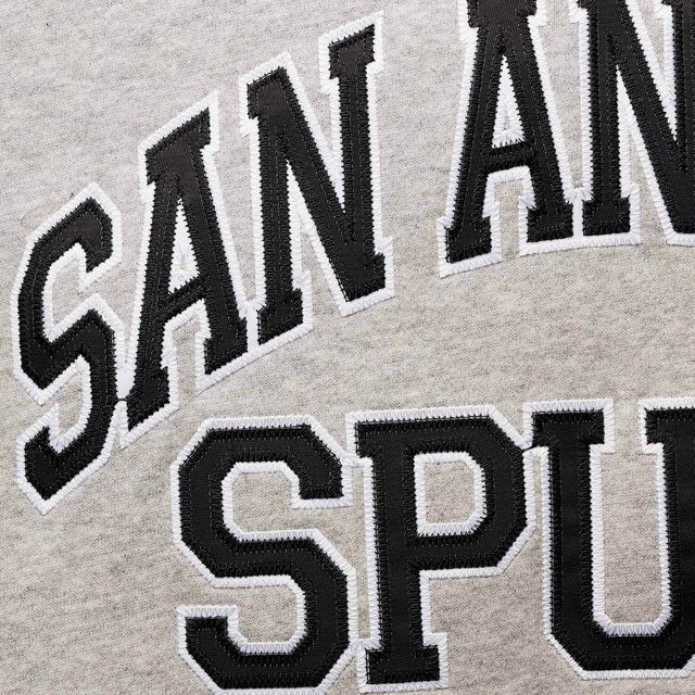 Sweat à capuche avec nom et numéro pour hommes, Mitchell & Ness, Tim Duncan, gris chiné, San Antonio Spurs, grand