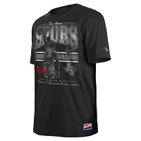 Men's New Era Black San Antonio Spurs Enzyme Wash Oversized T-Shirt