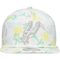 Men's New Era White San Antonio Spurs Palm Trees and Waves Golfer Adjustable Hat