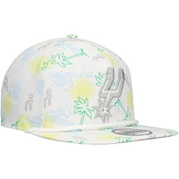 Men's New Era White San Antonio Spurs Palm Trees and Waves Golfer Adjustable Hat