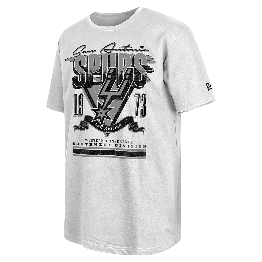 Men's New Era White San Antonio Spurs Sport Classics Oversized T-Shirt