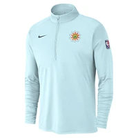 Men's Nike Light Blue San Antonio Spurs 2024/25 City Edition Authentic Coaches Performance Half-Zip Top