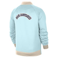 Men's Nike Light Blue San Antonio Spurs 2024/25 City Edition Authentic Showtime Performance Full-Zip Jacket