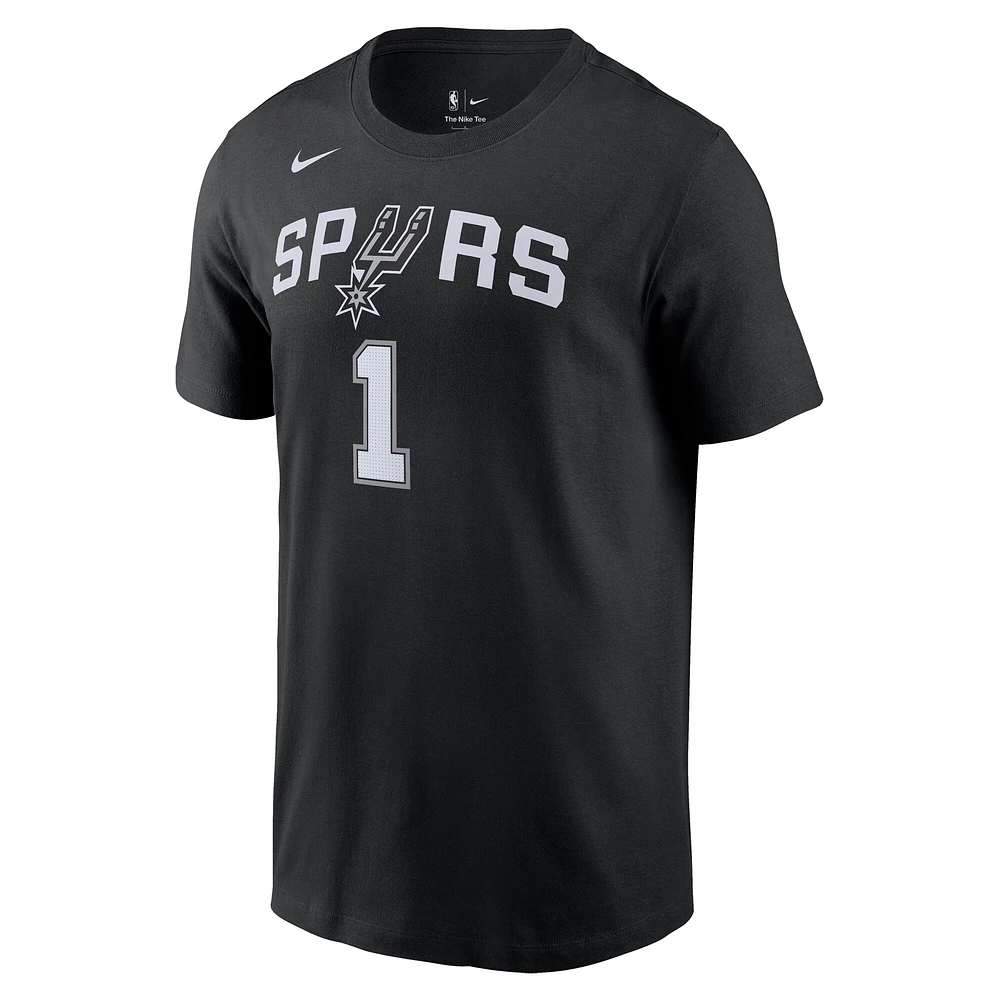 Men's Nike Victor Wembanyama San Antonio Spurs Icon 2022/23 Name & Number T-Shirt