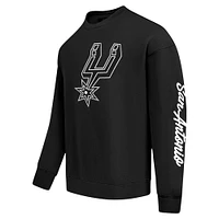 Men's Pro Standard Black San Antonio Spurs Paint the City Drop Shoulder Sweatshirt