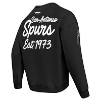 Men's Pro Standard Black San Antonio Spurs Paint the City Drop Shoulder Sweatshirt