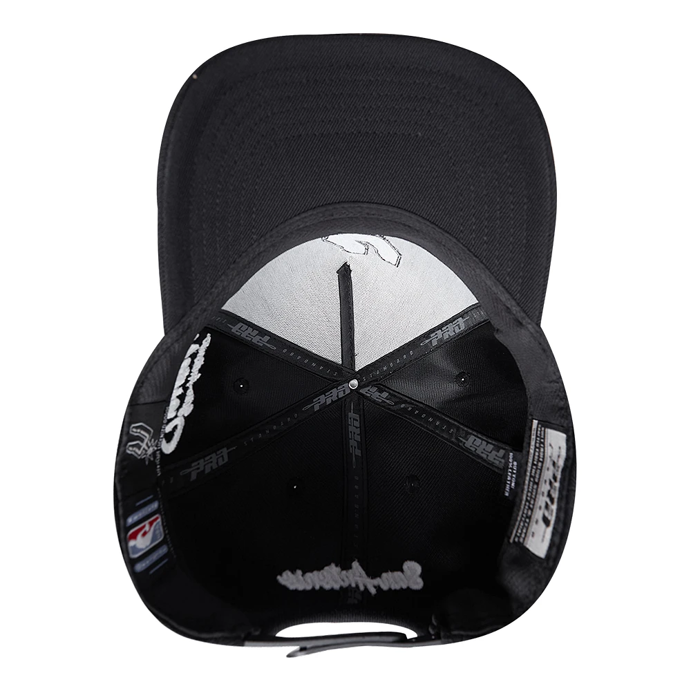 Men's Pro Standard Black San Antonio Spurs Paint the City Pinch Front Snapback Hat