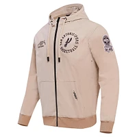 Men's Pro Standard Khaki San Antonio Spurs Hybrid Full-Zip Hoodie
