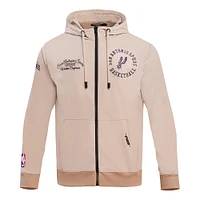 Men's Pro Standard Khaki San Antonio Spurs Hybrid Full-Zip Hoodie