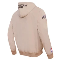Men's Pro Standard Khaki San Antonio Spurs Hybrid Full-Zip Hoodie
