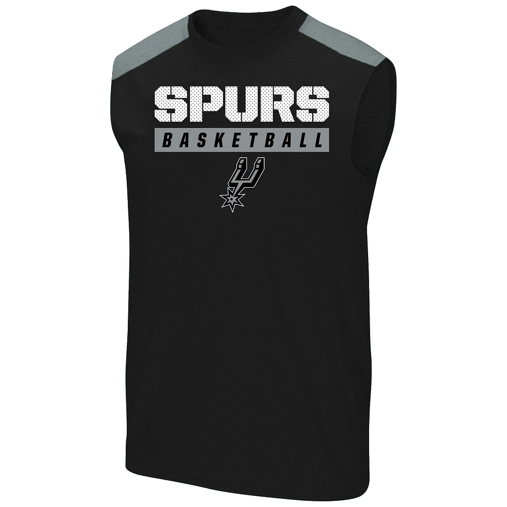 Men's Profile Victor Wembanyama Black San Antonio Spurs Big & Tall Player Muscle Tank