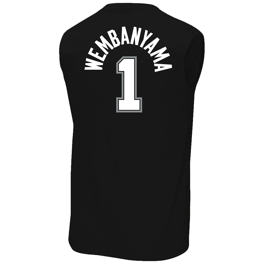 Men's Profile Victor Wembanyama Black San Antonio Spurs Big & Tall Player Muscle Tank
