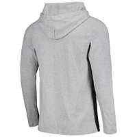 Men's Stadium Essentials Heather Gray San Antonio Spurs Atrium Raglan Long Sleeve Hoodie T-Shirt