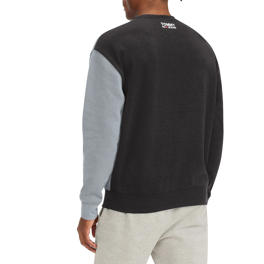 Men's Tommy Jeans Black/Gray San Antonio Spurs Keith Split Pullover Sweatshirt