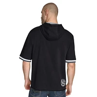 Men's Tommy Jeans Black San Antonio Spurs Paul French Terry Short Sleeve Pullover Hoodie