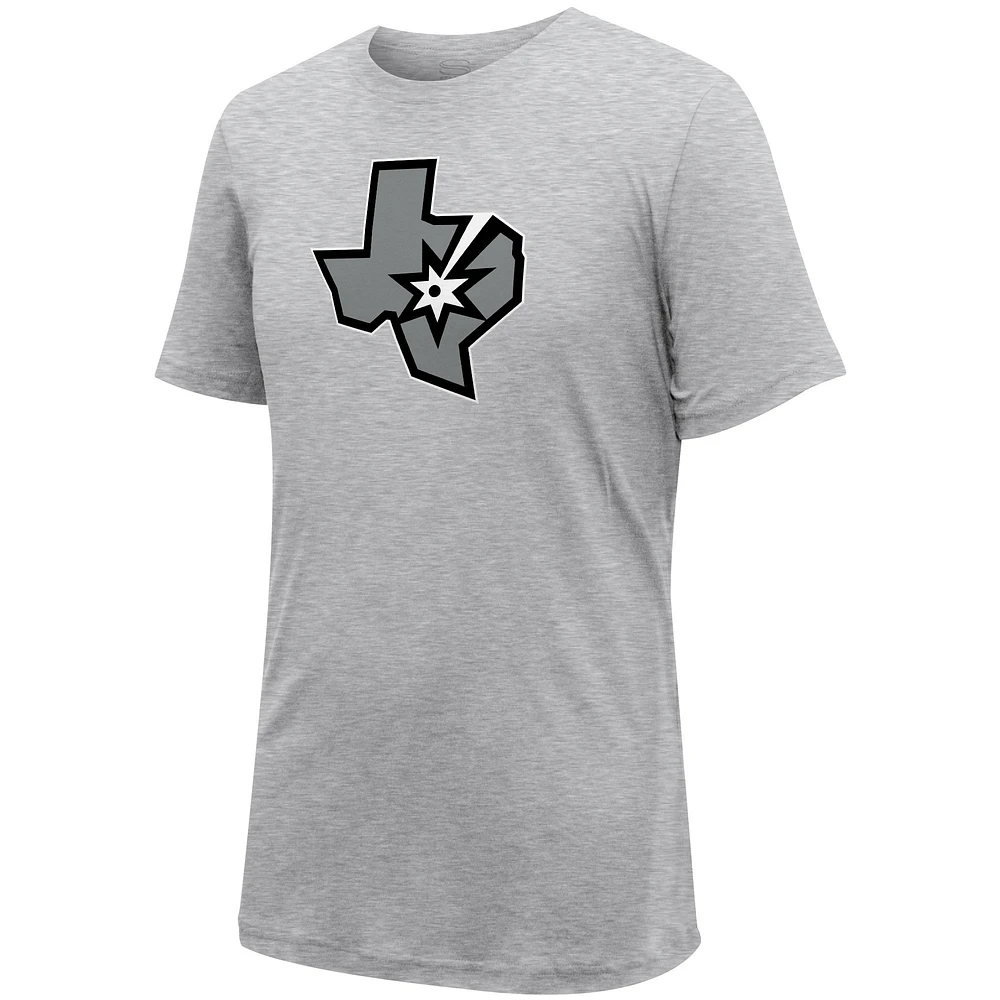 Unisex Stadium Essentials Gray San Antonio Spurs Primary Logo T-Shirt