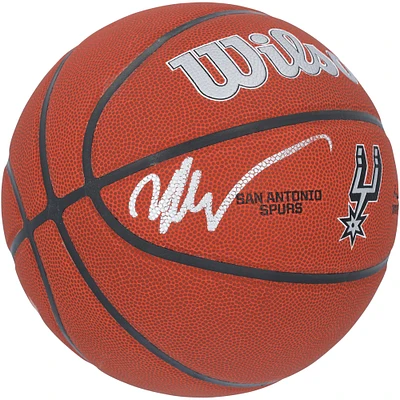Victor Wembanyama San Antonio Spurs Autographed Wilson 2023 NBA Draft Team Logo Basketball