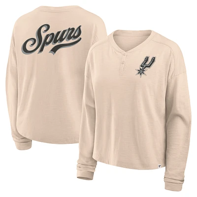T-shirt à manches longues Fanatics Natural San Antonio Spurs pour femmes