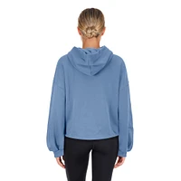 Women's New Era Light Blue San Antonio Spurs 2024/25 City Edition Cropped Pullover Hoodie